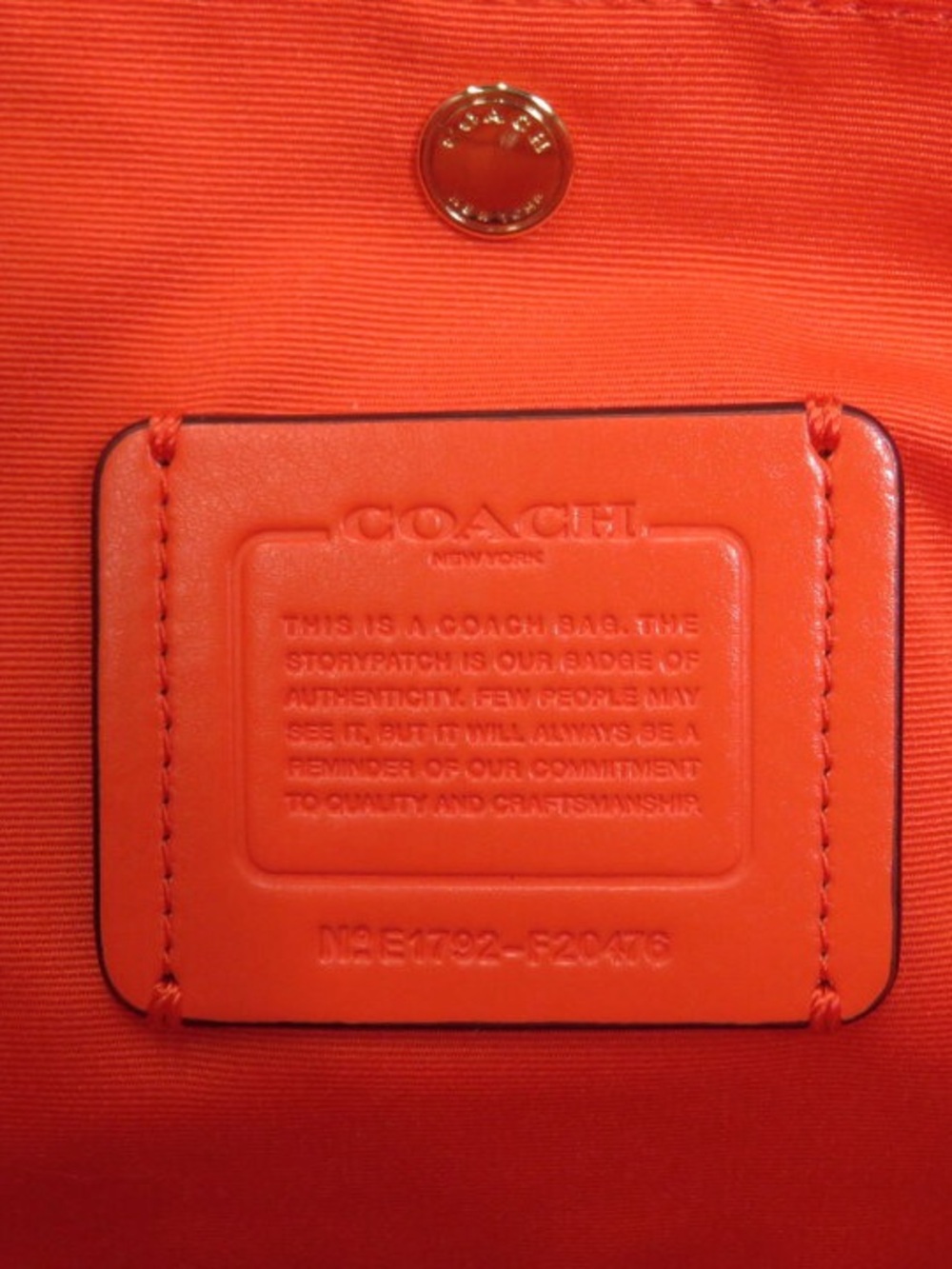 *SOLD* COACH Christie Carryall Crossgrain Leather Beige Pink & Orange Trim - Picture 6 of 10
